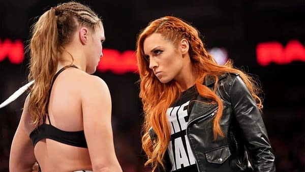 Ronda Rousey and Becky Lynch, courtesy of WWE.