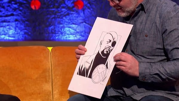 When Bryan Hitch Met Samuel L Jackson, the Man He Made Nick Fury, On The Jonathan Ross Show