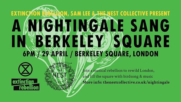 Extinction Rebellion to 'Rewild' London's Berkeley Square on Monday Evening