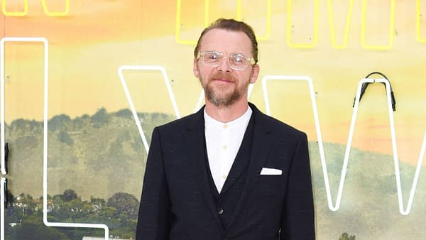 Simon Pegg at the UK premiere for "Once Upon A Time In Hollywood" in Leicester Square, London. Editorial credit: Featureflash Photo Agency / Shutterstock.com Mandalorian