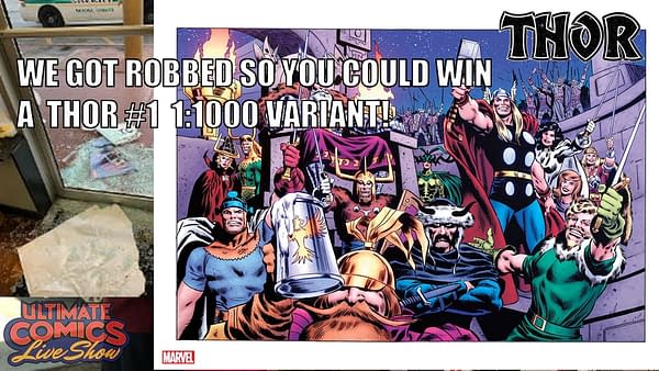 A Comic Shop in Florida, Outs Up 1:1000 Donny Cates Thor Variant