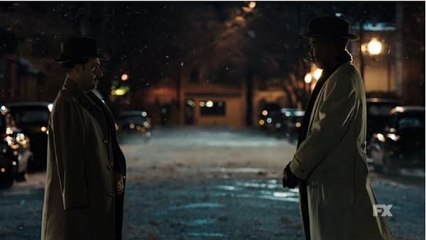 Two families meet to keep the peace on Fargo, courtesy of FX Networks.