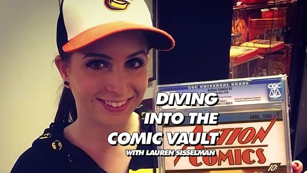 The Diving Into The Comic Vault logo. Photo: Baltimore Lauren.