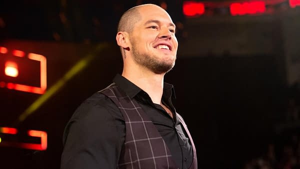 Baron Corbin is looking pretty proud, courtesy of WWE.