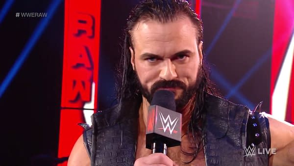 WWE Universal Champion Drew McIntyre issues a challenge on the record-setting first hour of Monday Night Raw. [WWE/From Broadcast]