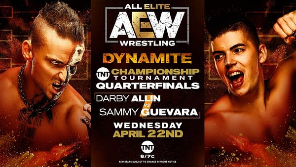 Darby Allin will face off against Sammy Guevara in the TNT Championship tournament on next week's Dynamite.