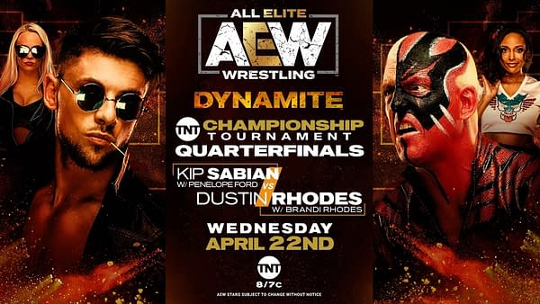 Dustin Rhodes will put his career on the line against Kip Sabian in the TNT title tournament on AEW Dynamite next week.
