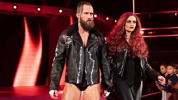 Mike and Maria Kanellis make their way to the ring, courtesy of WWE.