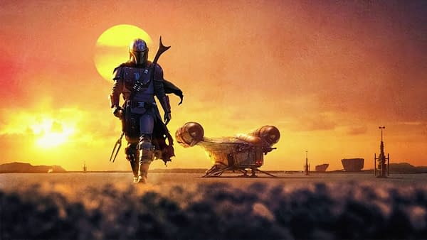 A look at poster key art from The Mandalorian, courtesy of Disney+.