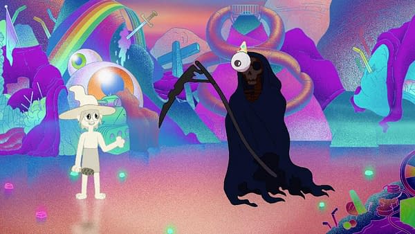 Duncan Trussell and Pendleton Ward present The Midnight Gospel, courtesy of Netflix.