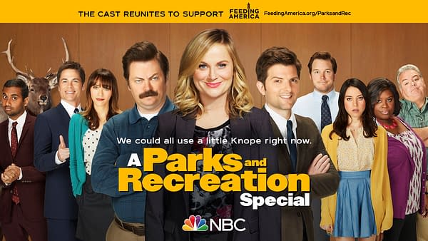 Pawnee's best reunite from home in A Parks and Recreation Special, courtesy of NBC.