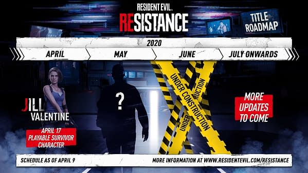 A look at the Resident Evil Resistance roadmap, courtesy of Capcom.