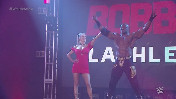 Bobby Lashley and Lana at WrestleMania 36