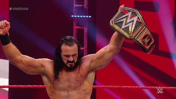 Drew McIntyre retains his title on Raw, courtesy of WWE.
