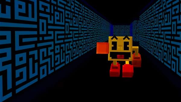 The iconic Pac-Man is in Minecraft right now as a DLC package.