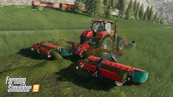 The lawn needs mowing in Farming Simulator 19. Courtesy of Focus Home Interactive.