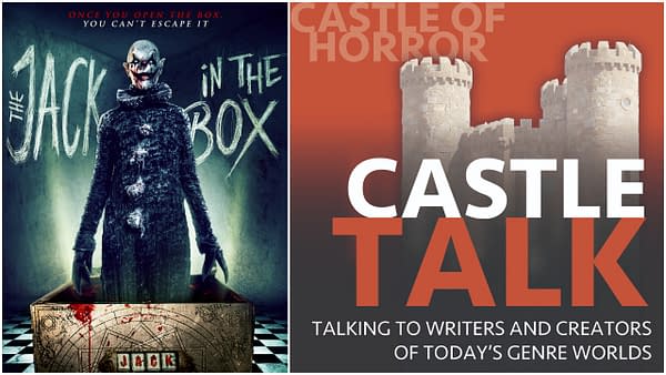 The poster for The Jack in the Box. The logo for the Castle Talk podcast and used with permission.