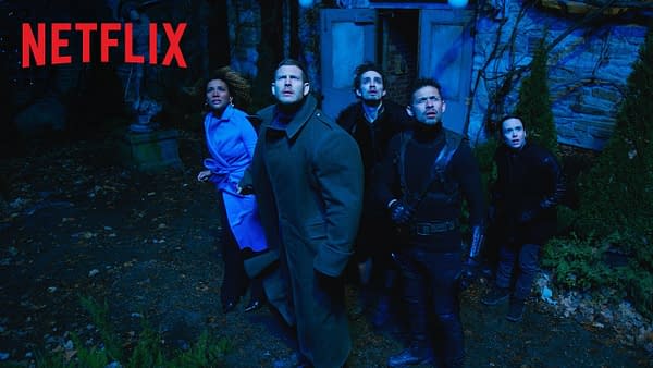 The Hargreeves family reunites for The Umbrella Academy, courtesy of Netflix.