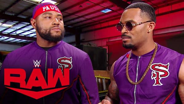 The Street Profits challenge The Viking Raiders for Raw, courtesy of WWE.