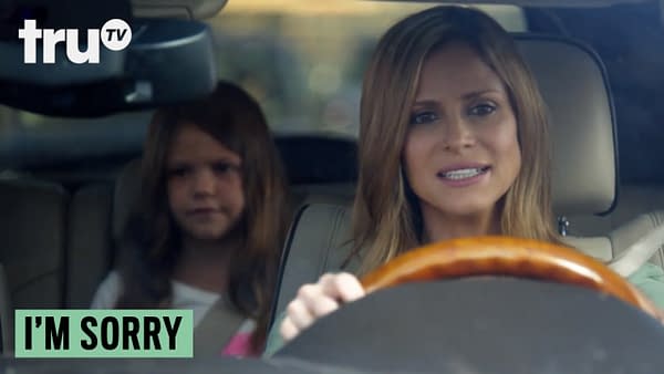 Andrea Savage stars in I'm Sorry, courtesy of truTV.