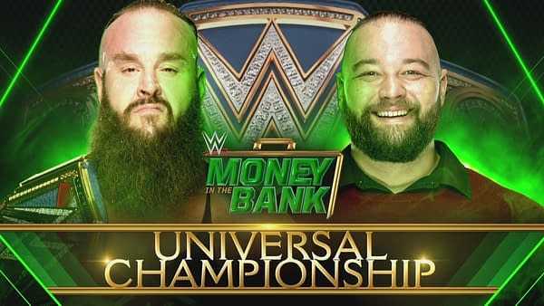 Bray Wyatt faces Braun Strowman for the Universal Championship at WWE Money in the Bank
