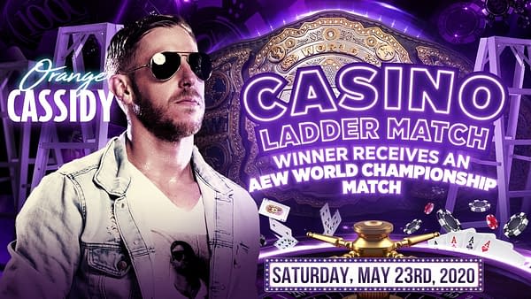 Orange Cassidy joins the list of competitors for AEW's Casino Ladder Match at Double or Nothing. [Graphic by AEW]