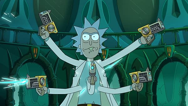 Rick's got everything covered when Rick and Morty returns Sunday, May 3, courtesy of Adult Swim.