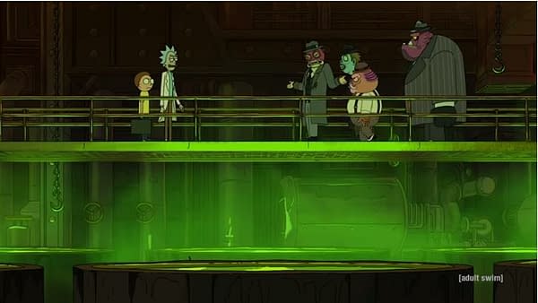 Rick and Morty prepare for the exchange, image courtesy of Adult Swim.