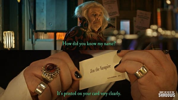 Jackie knows Jim the Vampire's name very easily on What We Do in the Shadows, courtesy of FX Networks.