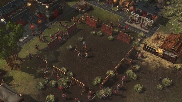 Train your new Stronghold: Warlords units in the fighting put, courtesy of Firefly Studios.