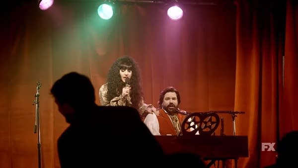 Nadja and Laszlo perform on What We Do in the Shadows, courtesy of FX Networks.