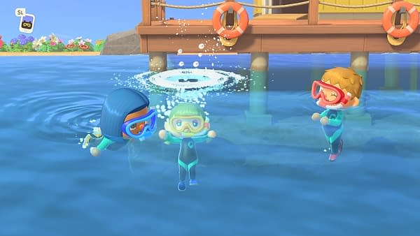 Finally we get to swim in Animal Crossing: New Horizons, courtesy of Nintendo.
