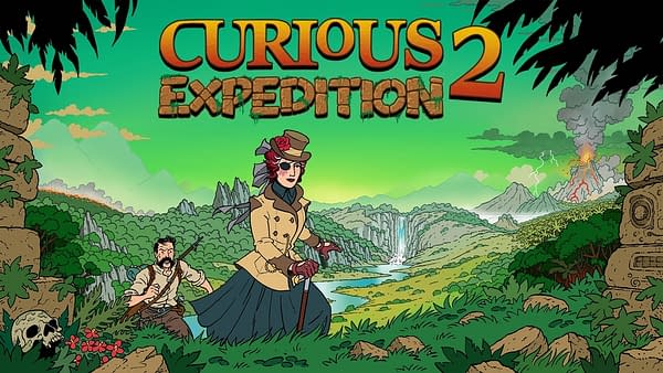 The key art for Curious Expedition 2, an indie exploration game by Thunderful Publishing and developer Maschinen-Mensch.