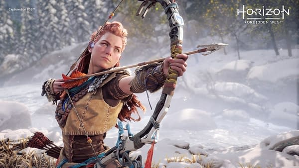 Aloy is back, she's headed west, and she ain't singing any songs along the way. Courtesy of Guerrilla Games.