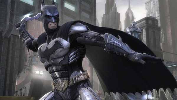 Batman attempts to save his Earth in Injustice; Gods Among Us. Courtesy of WB Games.
