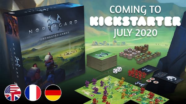 The box art for Northgard: Uncharted Lands, with its Kickstarter being launched in July of this year.