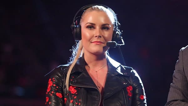 WWE's Renee Young doing commentary for Monday Night Raw (Image: WWE)