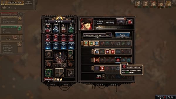 A screenshot from indie RPG The Last Spell by developer The Arcade Crew and publisher CCCP, showcasing the in-game customization screen.