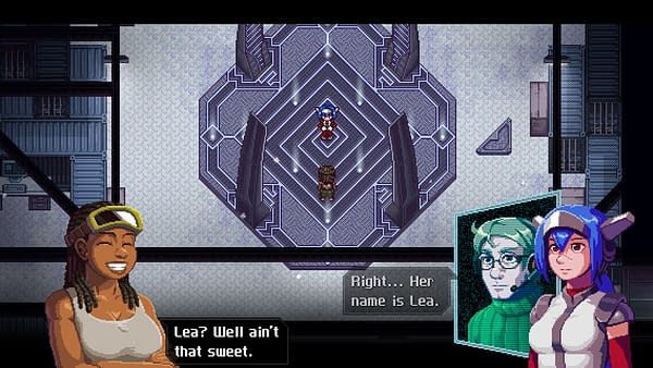 A screenshot of CrossCode, an indie game by ININ Games, Deck13, and Radical Fish Games.