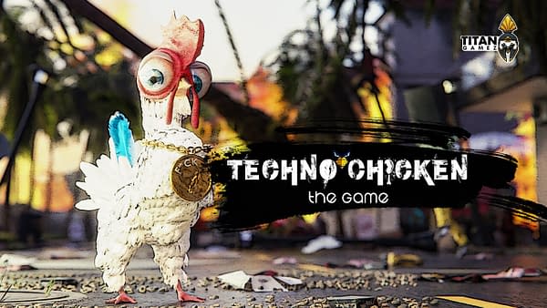 Key Art for Techno Chicken, an indie chicken simulator from the minds of developer Titan GameZ and publisher PlayWay.