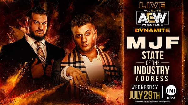 MJF will deliver a State of the Industry Address on AEW Dynamite this Wednesday.