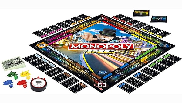 A look at the game board for Monopoly Speed, courtesy of Hasbro.