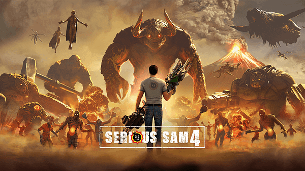 Serious Sam 4 will now launch in September, sorry. Courtesy of Devolver Digital.