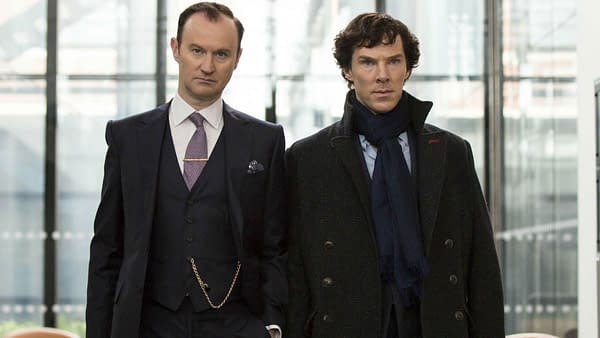A look at Mycroft and Sherlock (Image: BBC)