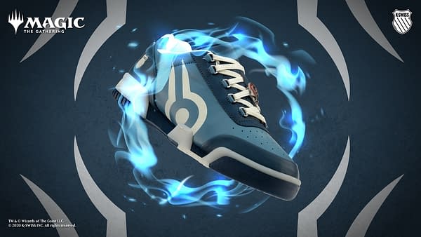 A K-Swiss branded sneaker with a design inspired by Magic: The Gathering's Jace Beleren, an illusionist and iconic Planeswalker character.