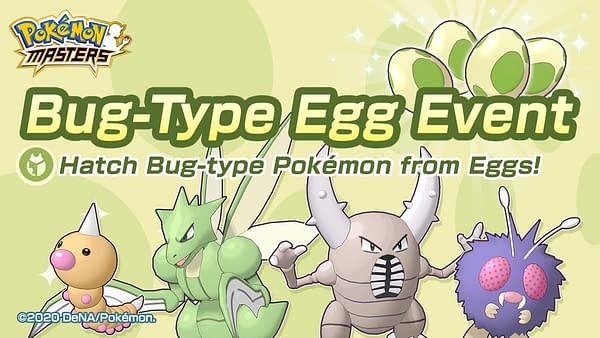 The Bug-Type Egg Event will happen in Pokémon Masters until August 16th, courtesy of DeNA.