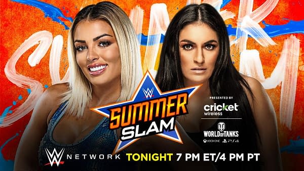 Sonya Deville takes on Mandy Rose in a Lose Leaves Town match at SummerSlam.