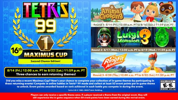Its a round of second chances in the next Maximus Cup, courtesy of Nintendo.