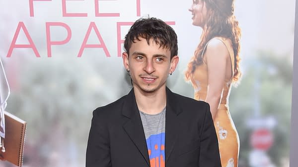 Moises Arias arrives for the 'Five Feet Apart' Los Angeles Premiere on March 07, 2019 in Westwood, CA
