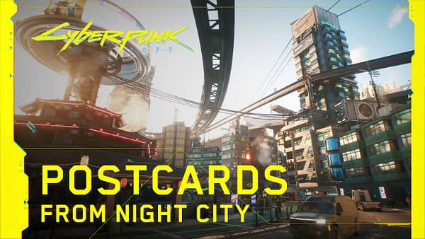 Cyberpunk 2077 has a postcard for you, courtesy of CD Projekt Red.